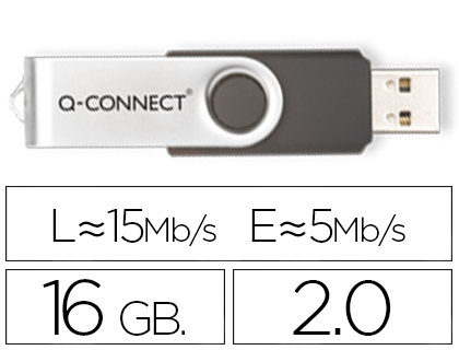 MEMORIA USB Q-CONNECT FLASH 16 GB 2.0