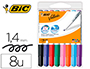 ROTULADOR BIC VELLEDA PARA PIZARRA PUNTA REDONDA 2 MM BOLSA DE 8 UNIDADES COLORES SURTIDOS