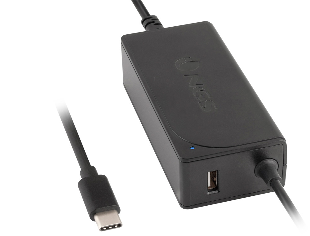CARGADOR UNIVERSAL NGS PARA PORTATIL 60W TIPO C USB 5V/2A