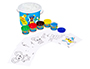 PINTURA A DEDOS JOVI BUCKET SUPER KIT 5 BOTES 35 ML + 20 PLANTILLAS