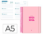 AGENDA ESCOLAR LIDERPAPEL 25-26 ESPIRAL BASIC ROSA SEMANA VISTA A5 BILINGE PAPEL FSC 70 GR