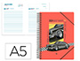 AGENDA ESCOLAR LIDERPAPEL 25-26 ESPIRAL CARS NEGRO DIA PAGINA A5 BILINGE PAPEL FSC 80 GR