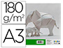 CARTULINA LIDERPAPEL A3 180G/M2 BLANCO PAQUETE DE 25+5 HOJAS EN CARPETA DOSSIER TRANSPARENTE CON CIERRE