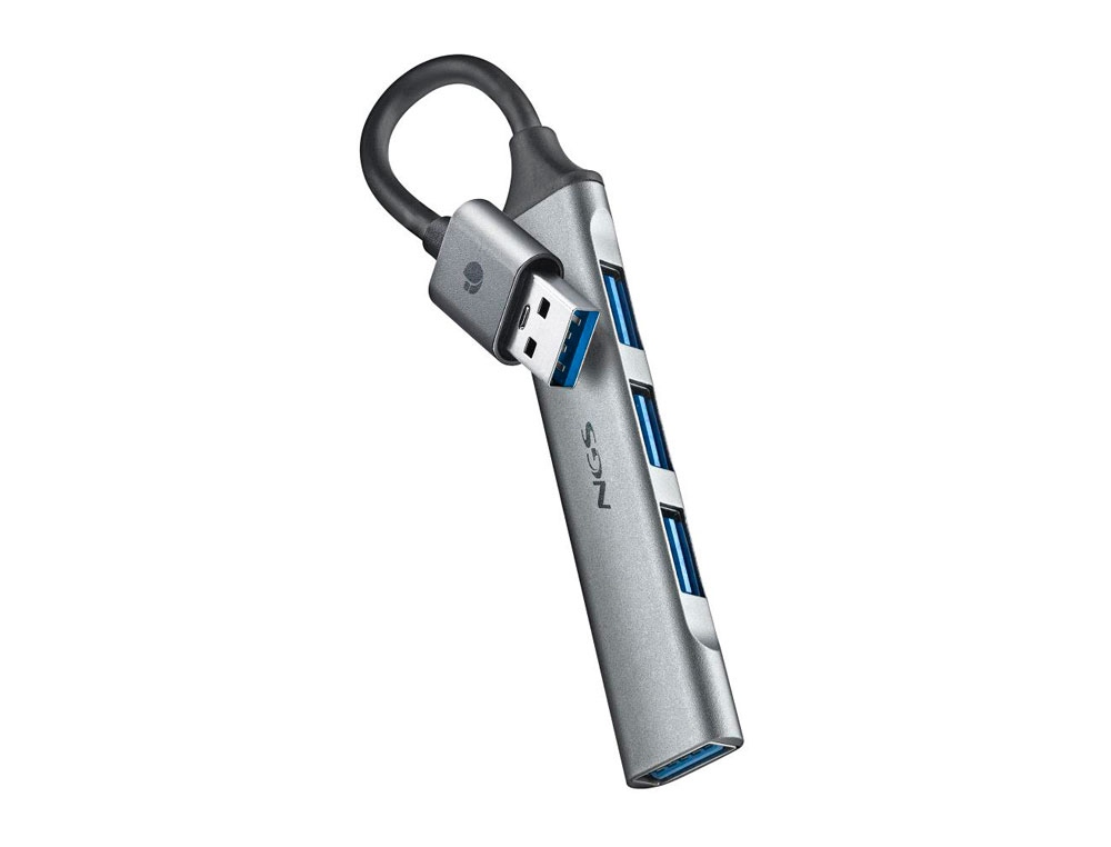 HUB NGS 4 PUERTOS 3 USB 2.0 Y 1 USB 3.2 GEN 1