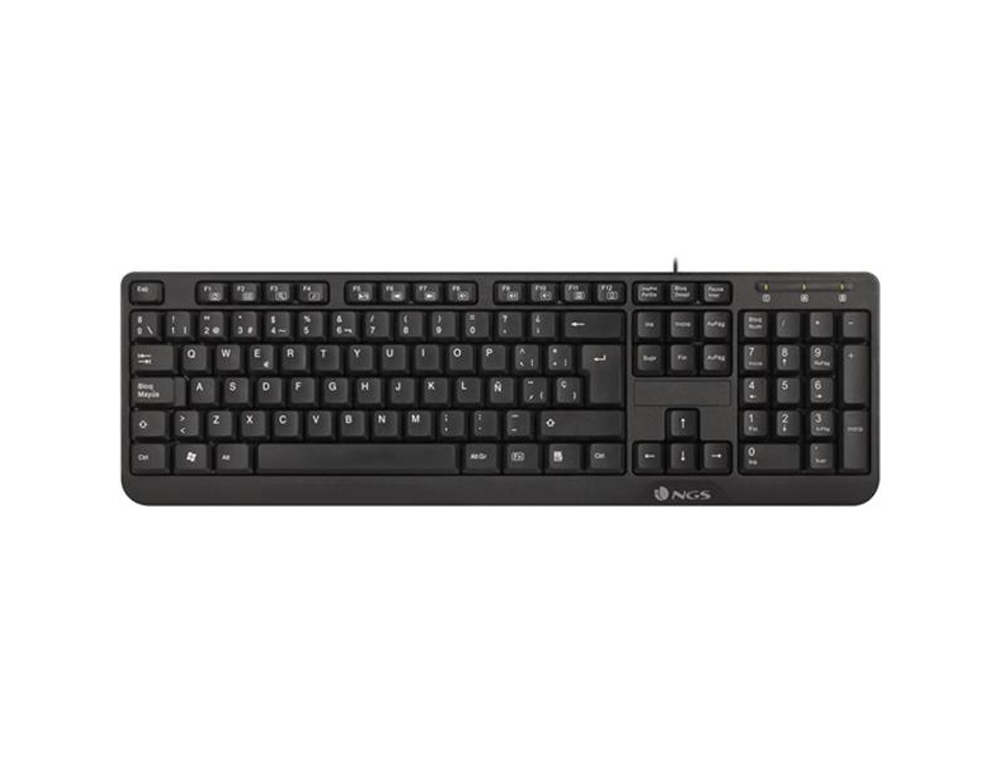 TECLADO NGS FUNKY V3 CON CABLE LONGITUD 1,4 MT COLOR NEGRO