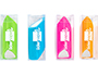 GOMA DE BORRAR LIDERPAPEL BICOLOR TRIANGULAR COLORES SURTIDOS