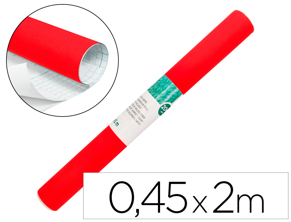 ROLLO ADHESIVO LIDERPAPEL ESPECIAL ANTE ROJO ROLLO DE 0,45 X 2 MT