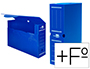 CAJA ARCHIVO DEFINITIVO PLASTICO LIDERPAPEL AZUL 387X275X105 MM
