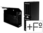 CAJA ARCHIVO DEFINITIVO PLASTICO LIDERPAPEL NEGRO 387X275X105 MM