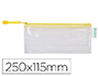 BOLSA MULTIUSOS DJOIS PVC 250X115 MM APERTURA SUPERIOR CON CREMALLERA PORTABOLIGRAFO Y CORREA COLOR AMARILLO