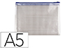 BOLSA MULTIUSOS Q-CONNECT MALLA DIN A5 APERTURA SUPERIOR CON CREMALLERA AZUL