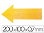 SIMBOLO ADHESIVO DURABLE PVC FORMA DE FLECHA PARA DELIMITACION SUELO AMARILLO 200X100X0,7 MM PACK DE 10