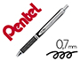 BOLIGRAFO PENTEL ENERGEL BL407A RETRACTIL 0,7 MM TINTA GEL NEGRA CUERPO METALICO PLATA CON ESTUCHE
