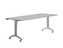 MESA DE OFICINA ROCADA 180X80CM CON TABLERO ABATIBLE 90 ACABADO FD02 ALUMINIO/GRIS