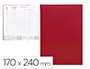 AGENDA ENCUADERNADA LIDERPAPEL CRETA 17X24 CM 2024 DIA PAGINA COLOR ROJO PAPEL 70 GR
