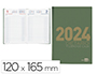 DIETARIO LIDERPAPEL 12X16,5 CM 2024 OCTAVO COLOR VERDE PAPEL 70 GR