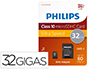 MEMORIA SDHC MICRO PHILIPS 32GB CLASS 10 CON ADAPTADOR