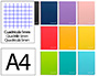 CUADERNO ESPIRAL LIDERPAPEL A4 WITTY TAPA DURA 80H 90GR CUADRO 5MM CON MARGEN COLORES SURTIDOS