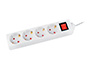 REGLETA Q-CONNECT 4 TOMAS DE CORRIENTE CON INTERRUPTOR LONGITUD CABLE 1,5 MT COLOR BLANCO