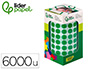 GOMETS LIDERPAPEL AUTOADHESIVO CIRCULOS 10,5 MM VERDE ROLLO DE 6000 UNIDADES EN CAJA DE CARTON