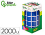 GOMETS LIDERPAPEL AUTOADHESIVO CUADRADO 20X20 MM AZUL ROLLO DE 2000 UNIDADES EN CAJA DE CARTON