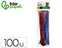 LIMPIAPIPAS DE CHENILLA LIDERPAPEL 30 CM COLORES BRILLANTES SURTIDOS BOLSA DE 100 UNIDADES