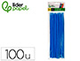 LIMPIAPIPAS DE CHENILLA LIDERPAPEL 30 CM COLOR AZUL MATE BOLSA DE 100 UNIDADES