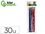 LIMPIAPIPAS DE CHENILLA LIDERPAPEL 30 CM COLORES BRILLANTES SURTIDOS BOLSA DE 30 UNIDADES