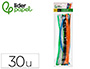 LIMPIAPIPAS DE CHENILLA LIDERPAPEL 30 CM COLORES MATE SURTIDOS BOLSA DE 30 UNIDADES
