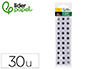 OJO ADHESIVO LIDERPAPEL 12 MM BLANCO CON PUPILA NEGRA PACK DE 30 UNIDADES