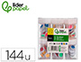 OJO LIDERPAPEL 15 MM BLANCO CON PUPILA DE COLORES SURTIDOS PACK DE 144 UNIDADES