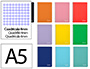 CUADERNO ESPIRAL LIDERPAPEL A5 WITTY TAPA DURA 80H 90GR CUADRO 4MM CON MARGEN COLORES SURTIDOS