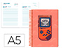 AGENDA ESCOLAR LIDERPAPEL 25-26 ESPIRAL GAME ON ROJO DIA PAGINA A5 BILINGE PAPEL FSC 80 GR