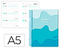 AGENDA ESCOLAR LIDERPAPEL 25-26 ESPIRAL MELTING AZUL SEMANA VISTA A5 BILINGE PAPEL FSC 80 GR