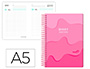 AGENDA ESCOLAR LIDERPAPEL 25-26 ESPIRAL MELTING ROSA DIA PAGINA A5 BILINGE PAPEL FSC 80 GR