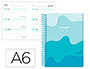 AGENDA ESCOLAR LIDERPAPEL 25-26 ESPIRAL MELTING AZUL SEMANA VISTA A6 BILINGE PAPEL FSC 80 GR