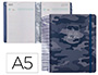 AGENDA ESCOLAR LIDERPAPEL 25-26 ESPIRAL PATTERNS MILITAR GRIS DIA PAGINA A5 BILINGE PAPEL FSC 80 GR