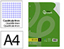 RECAMBIO LIDERPAPEL A4 80 HOJAS 75GR CUADRO 4 MM CON MARGEN 4 TALADROS