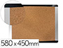PIZARRA CORCHO BI-OFFICE INKA RECICLADO MARCO DE ALUMINIO Y LATERALES PLASTICO NEGRO 580X450 MM
