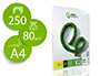 PAPEL LIDERPAPEL A4 80G/M2 LISO PAQUETE DE 250 HOJAS