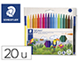 ROTULADOR STAEDTLER NORIS CLUB SLIM ESTUCHE CARTON 80% RECICLADO DE 20 UNIDADES COLORES SURTIDOS