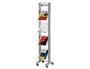 EXPOSITOR PAPERFLOW DE SUELO MOVIL DIN A4 ALUMINIO4 ESTANTES 1678X385X330 MM