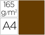 PAPEL COLOR LIDERPAPEL A4 165GR MARRON PERGAMINO PAQUETE DE 9 HOJAS