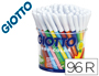 ROTULADOR GIOTTO TURBO COLOR BOTE DE 96 UNIDADES 12 COLORESPOR 8 UNIDADES DE CADA COLOR LAVABLES CON PUNTA BLOQUEADA