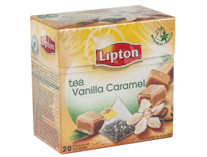 TE LIPTON PIRAMIDE DE VAINILLA Y CARAMELO CAJA DE 20 BOLSAS