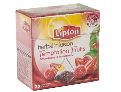 TE LIPTON PIRAMIDE DE FRUTAS ROJAS CAJA DE 20 BOLSAS