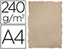 PAPEL COLOR LIDERPAPEL PERGAMINO CON BORDES A4 240GR ARENA PACK DE 10 HOJAS