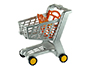 CARRITO DE COMPRAS THEO KLEIN CON RUEDAS GRIS 42X46X35 CM