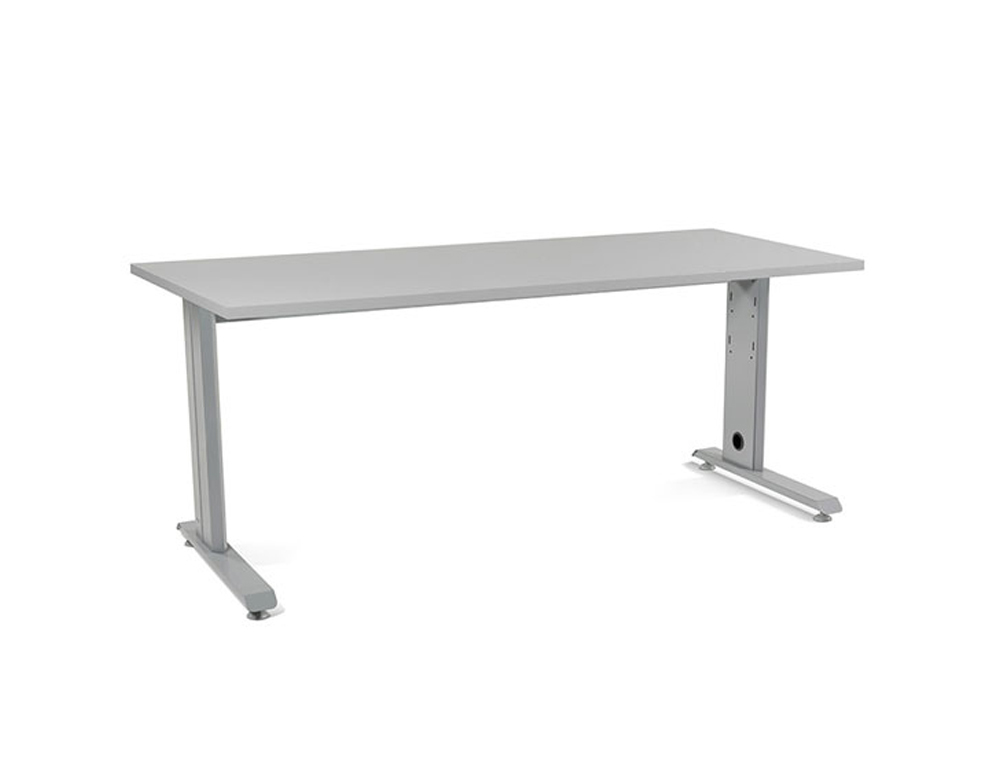 MESA DE OFICINA ROCADA METAL 2003AC02 ALUMINIO /GRIS 180X80 CM