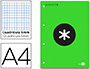 BLOC ENCOLADO ANTARTIK CUADRO 5 MM A4 NATURAL 80 H 100 GR COLOR VERDE